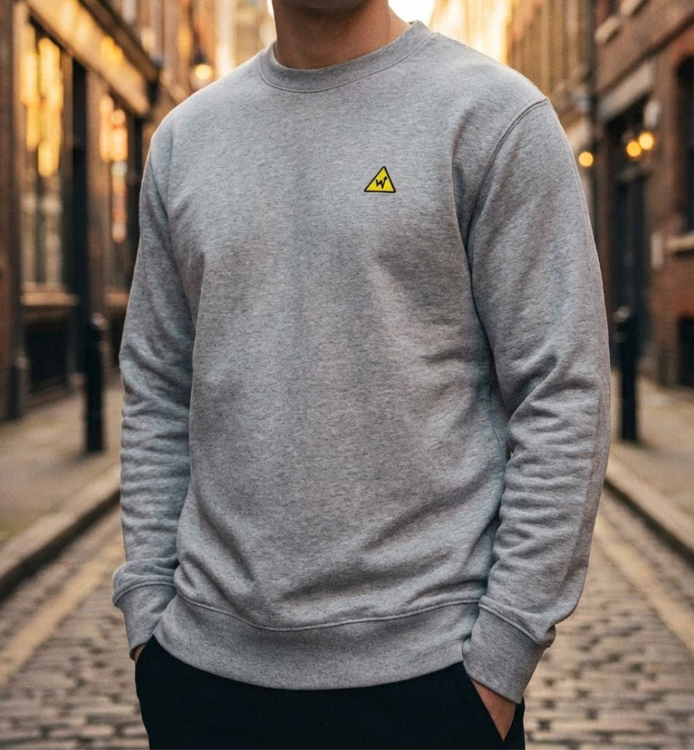 WESLEY CAUTION LOGO COMFORT SWEATSHIRT