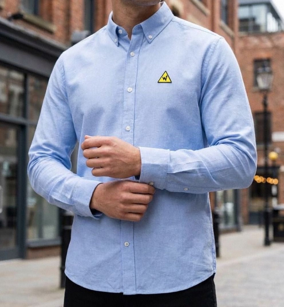 WESLEY CAUTION LOGO OXFORD SHIRT